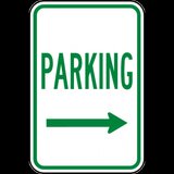 Parking Right Arrow Sign